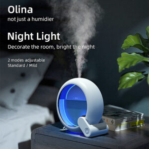 An image of a Small 3 Liter Air Humidifier with the words olinna night light.